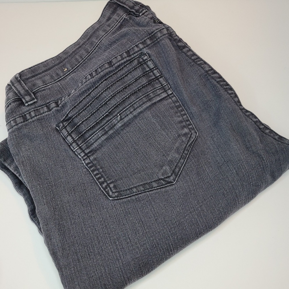 Prana Kara Jeans Womens 10/30 Charcoal Gray Excellent Straight Leg Tall Inseam